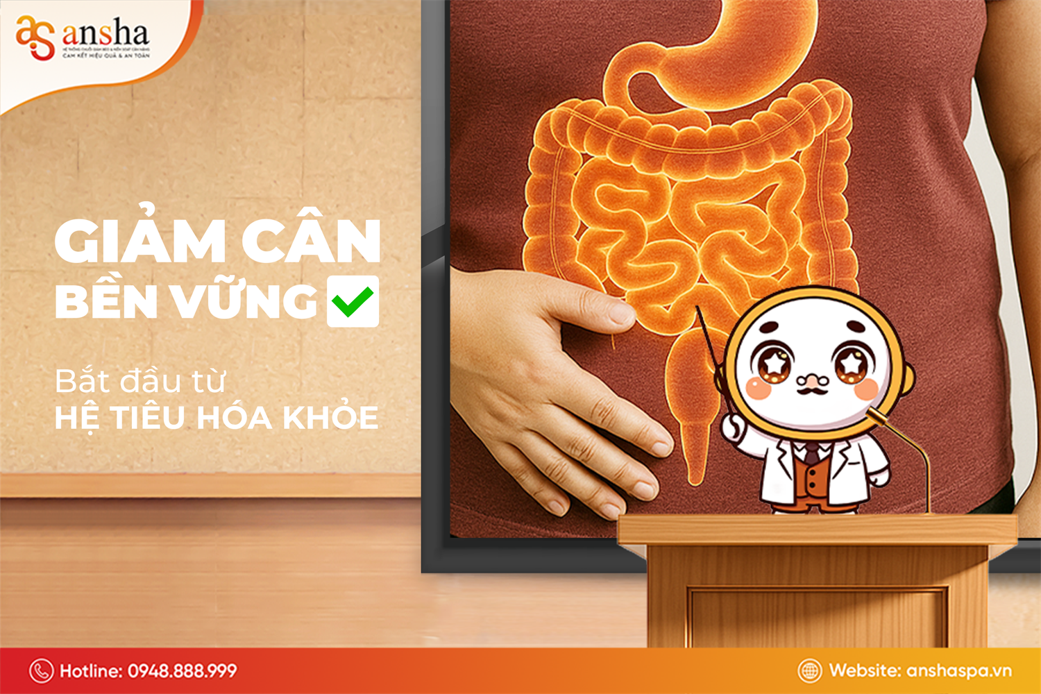 Giảm cân bền vững bắt đầu từ một hệ tiêu hóa khỏe