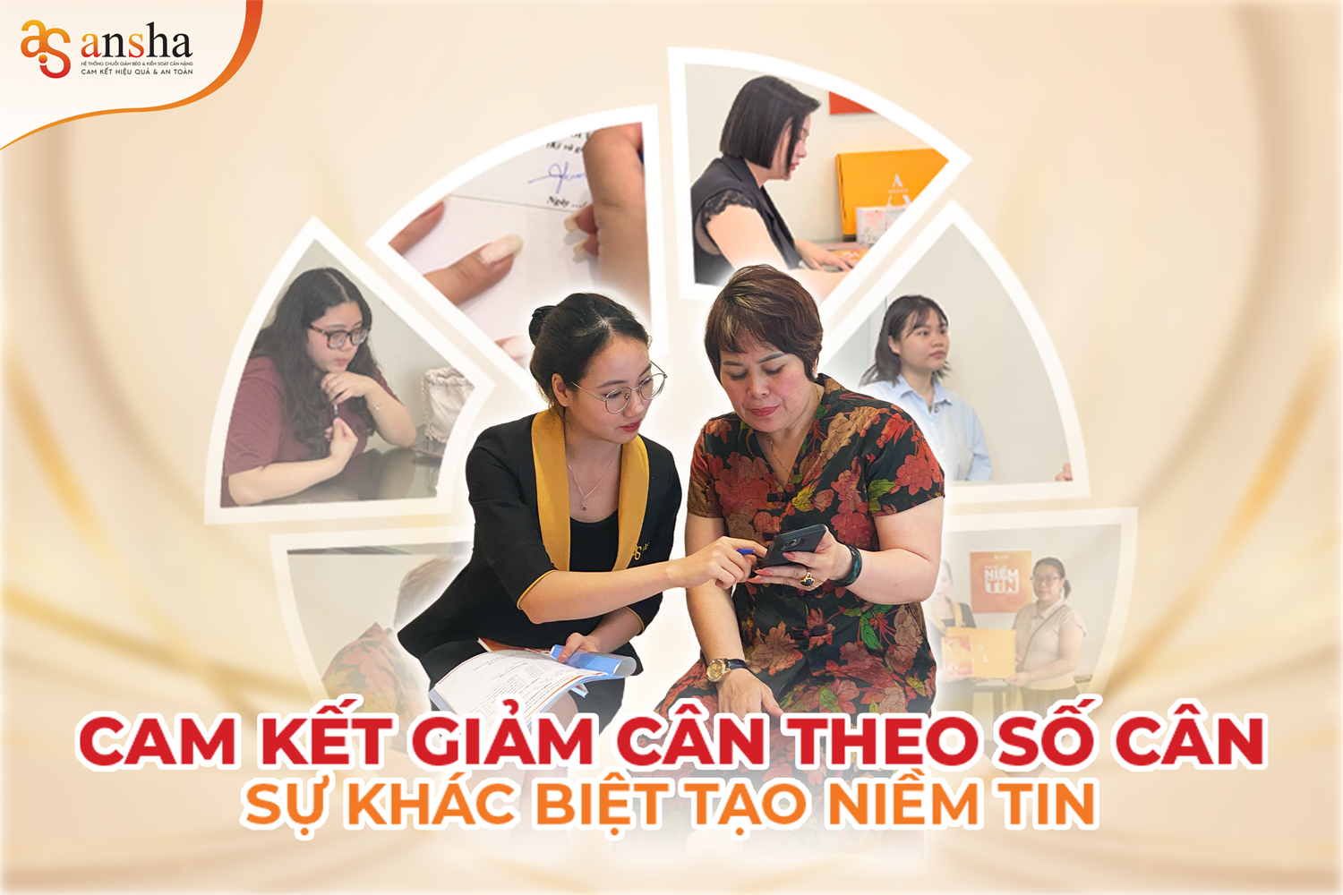 Ansha cam kết giảm theo số cân – Giảm cân bền vững, không ép cân cấp tốc